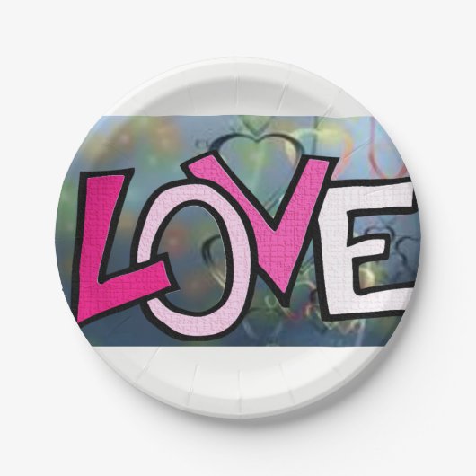 Papieren borden Valentijnsdag Papieren Bordje (Voorkant)