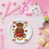 Papieren borden Valentijnsdag Papieren Bordje (Feest)