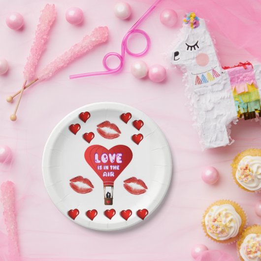 Papieren borden Valentijnsdag Papieren Bordje (Feest)