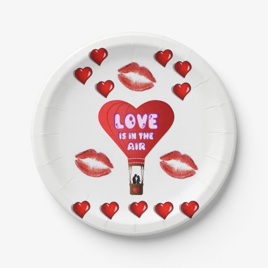 Papieren borden Valentijnsdag Papieren Bordje (Voorkant)