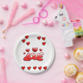 Papieren borden Valentijnsdag Papieren Bordje (Feest)