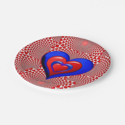 Papieren borden Valentijnsdag Papieren Bordje (Gekanteld)