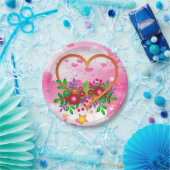 Papieren borden Valentijnsdag Papieren Bordje (Feest)