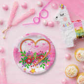 Papieren borden Valentijnsdag Papieren Bordje (Feest)