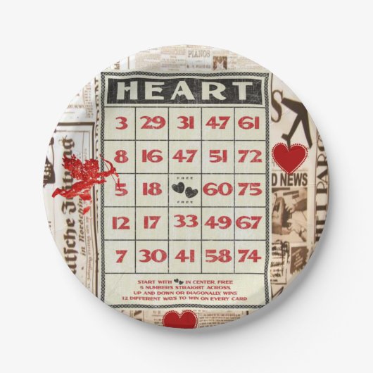 Papieren borden Valentijnsdag Papieren Bordje (Voorkant)