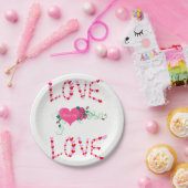 Papieren borden Valentijnsdag Papieren Bordje (Feest)