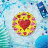 Papieren borden Valentijnsdag Papieren Bordje (Feest)