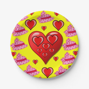 Papieren borden Valentijnsdag Papieren Bordje