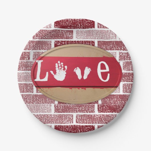 Papieren borden Valentijnsdag Papieren Bordje (Voorkant)