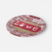 Papieren borden Valentijnsdag Papieren Bordje (Gekanteld)