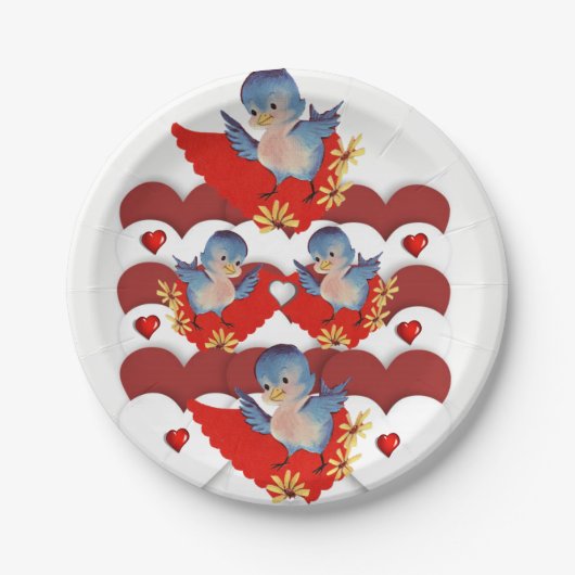 Papieren borden Valentijnsdag Papieren Bordje (Voorkant)