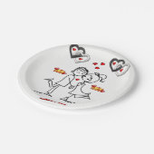 Papieren borden Valentijnsdag Papieren Bordje (Gekanteld)