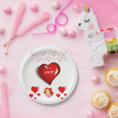 Papieren borden Valentijnsdag Papieren Bordje (Feest)