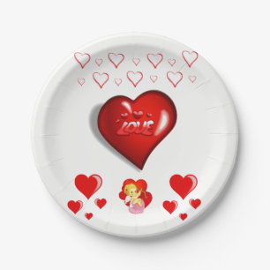 Papieren borden Valentijnsdag Papieren Bordje