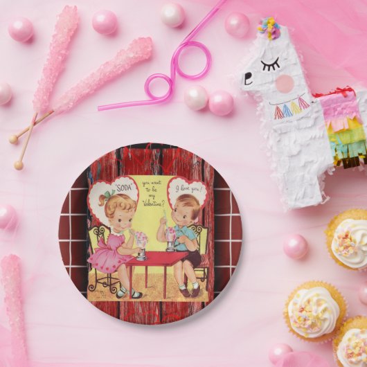 Papieren borden Valentijnsdag Papieren Bordje (Feest)