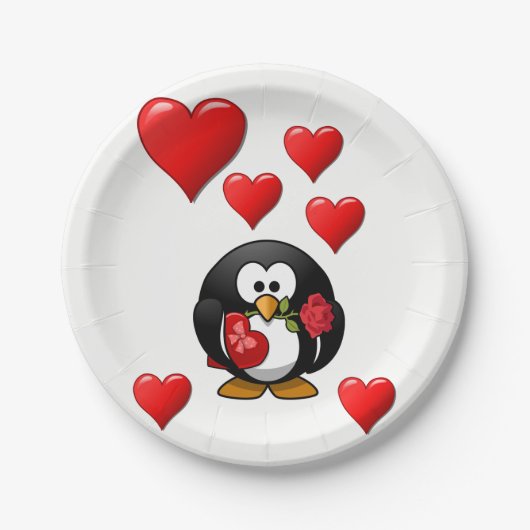 Papieren borden Valentijnsdag Papieren Bordje (Voorkant)