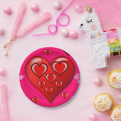 Papieren borden Valentijnsdag Papieren Bordje (Feest)