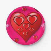 Papieren borden Valentijnsdag Papieren Bordje (Voorkant)