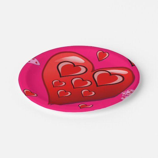Papieren borden Valentijnsdag Papieren Bordje (Gekanteld)
