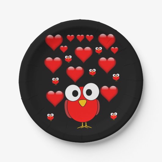 Papieren borden Valentijnsdag Papieren Bordje (Voorkant)