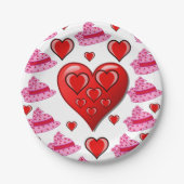 Papieren borden Valentijnsdag Papieren Bordje (Voorkant)