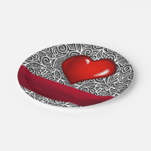 Papieren borden Valentijnsdag Papieren Bordje (Gekanteld)