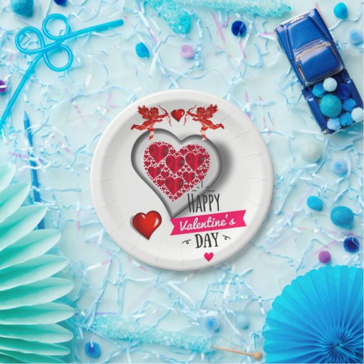 Papieren borden Valentijnsdag Papieren Bordje (Feest)