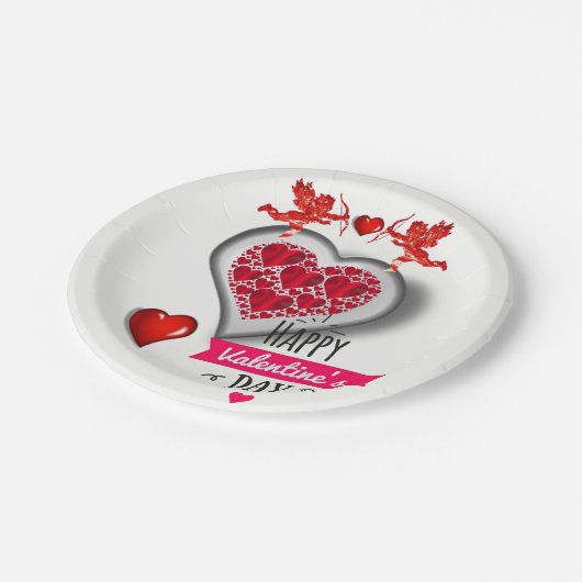 Papieren borden Valentijnsdag Papieren Bordje (Gekanteld)