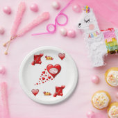Papieren borden Valentijnsdag Papieren Bordje (Feest)