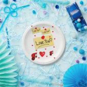 Papieren borden Valentijnsdag Papieren Bordje (Feest)