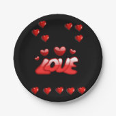 Papieren borden Valentijnsdag Papieren Bordje (Voorkant)