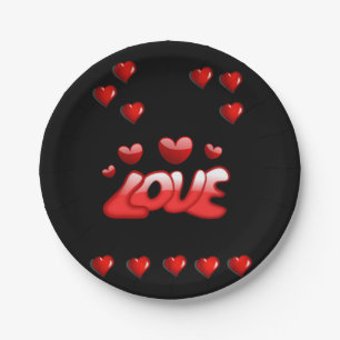 Papieren borden Valentijnsdag Papieren Bordje