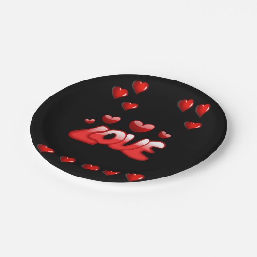 Papieren borden Valentijnsdag Papieren Bordje (Gekanteld)