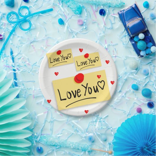 Papieren borden Valentijnsdag Papieren Bordje (Feest)