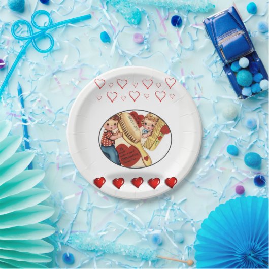 Papieren borden Valentijnsdag Papieren Bordje (Feest)