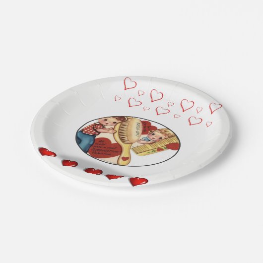 Papieren borden Valentijnsdag Papieren Bordje (Gekanteld)