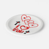 Papieren borden Valentijnsdag Papieren Bordje (Gekanteld)