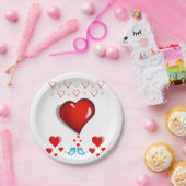 Papieren borden Valentijnsdag Papieren Bordje (Feest)