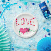 Papieren borden Valentijnsdag Papieren Bordje (Feest)