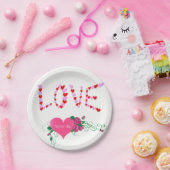 Papieren borden Valentijnsdag Papieren Bordje (Feest)