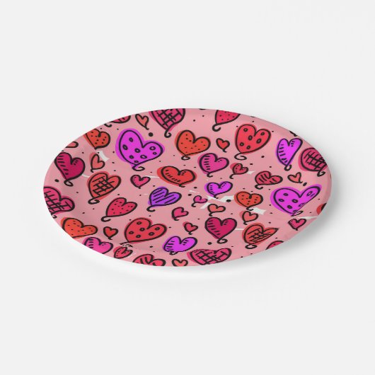 Papieren borden Valentijnsdag Papieren Bordje (Gekanteld)