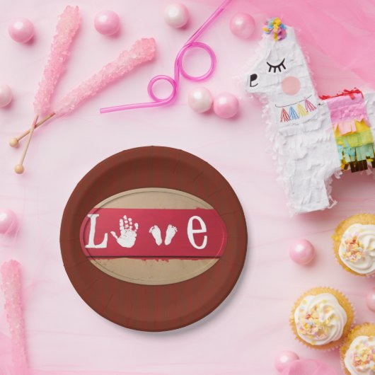 Papieren borden Valentijnsdag Papieren Bordje (Feest)