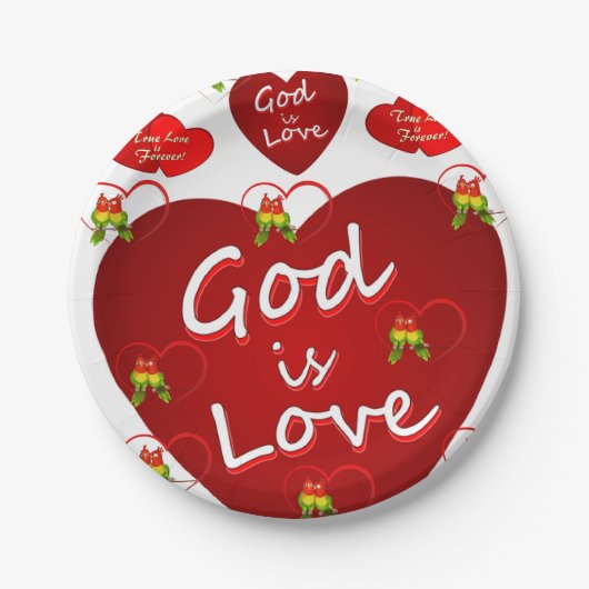 Papieren borden Valentijnsdag Papieren Bordje (Voorkant)