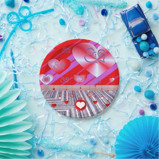 Papieren borden Valentijnsdag Papieren Bordje (Feest)