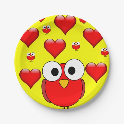 Papieren borden Valentijnsdag Papieren Bordje (Voorkant)