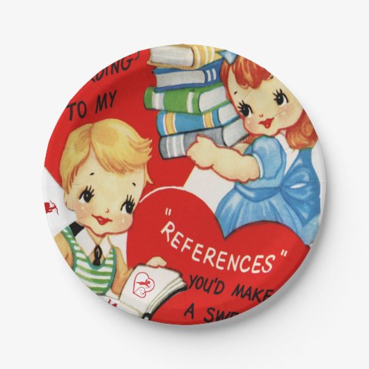 Papieren borden Valentijnsdag Papieren Bordje (Voorkant)