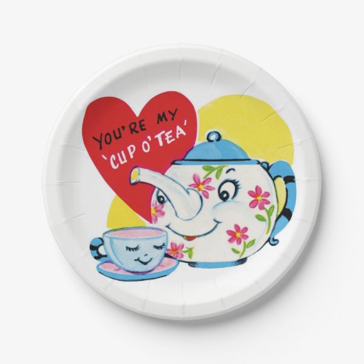 Papieren borden Valentijnsdag Papieren Bordje (Voorkant)