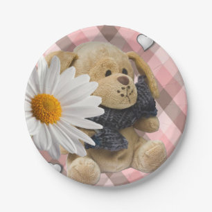 Papieren borden Valentijnsdag, Teddy Bear Bordje
