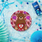 Papieren borden Valentijnsdag, Teddy Bear Bordje (Feest)