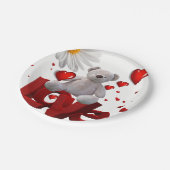 Papieren borden Valentijnsdag, Teddy Bear Papieren Bordje (Gekanteld)